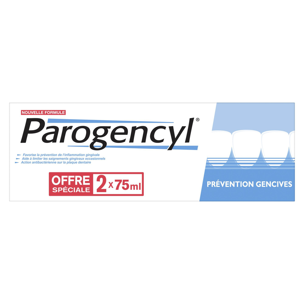 Parogencyl Dentifrice Prévention Gencives Lot 2x75ml