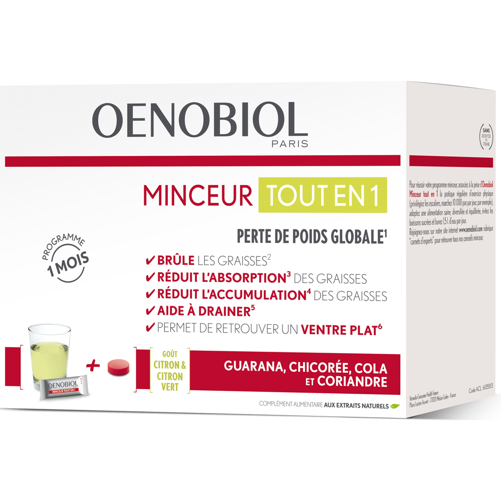 Minceur tout en un 30 sticks et 60 comprimés