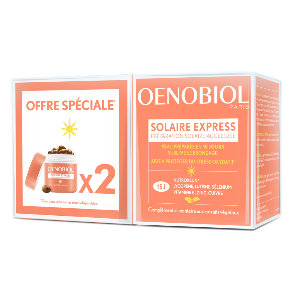 Oenobiol Solaire Express 2x15 Capsules