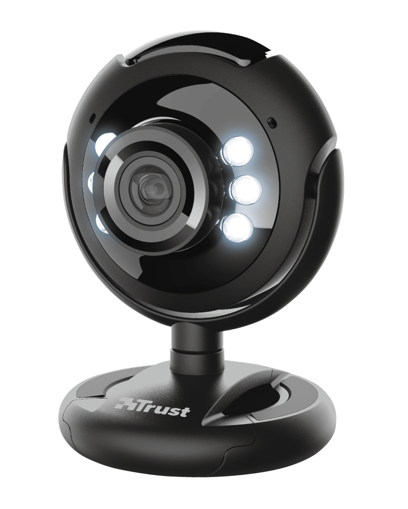 Webcam Trust USB avec micro et éclairage intégrés Spotlight Pro