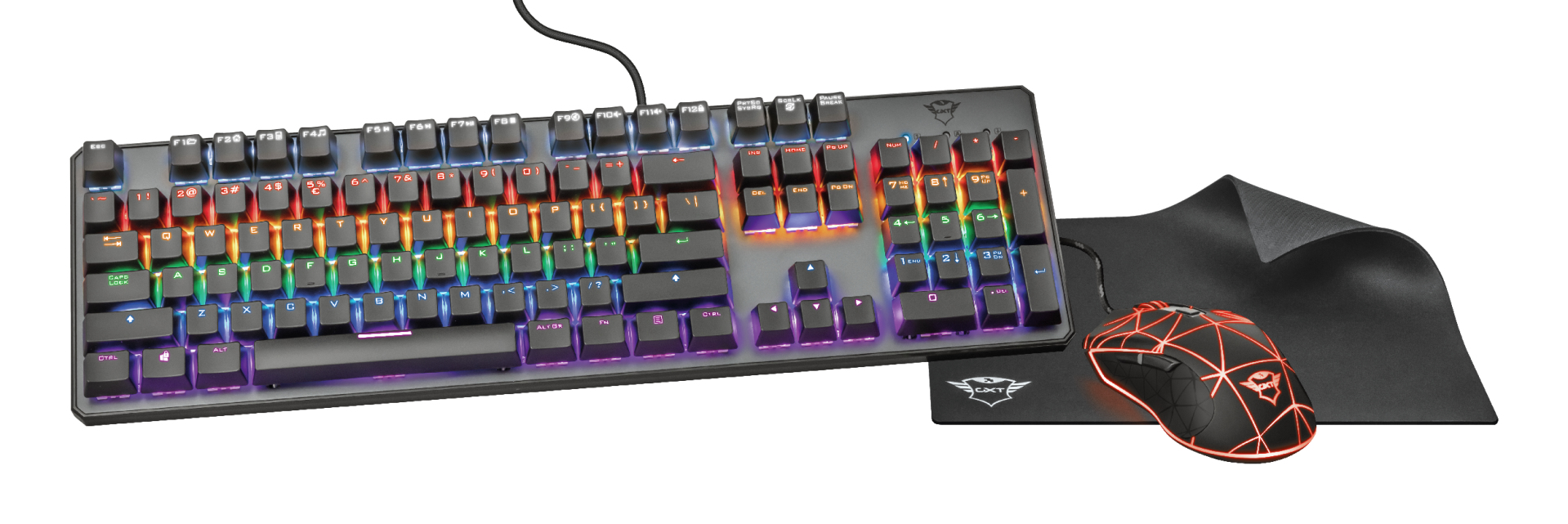 Trust GXT 774 clavier Souris incluse USB Français Noir