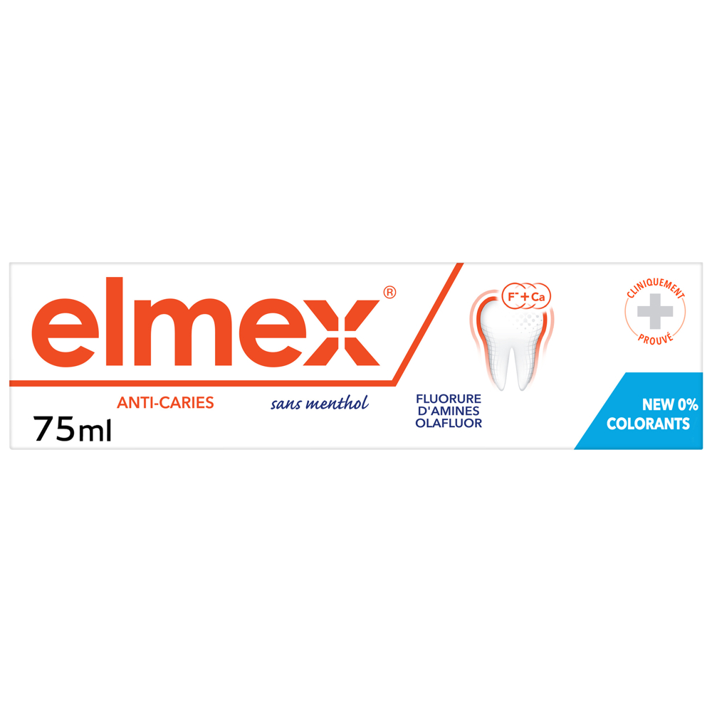 Dentifrice elmex anti-caries sans menthol 75 ml