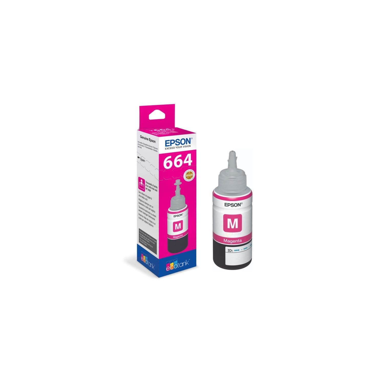 Bouteille d'encre Epson Ecotank T6643 - 70ml Magenta (C13T664340)