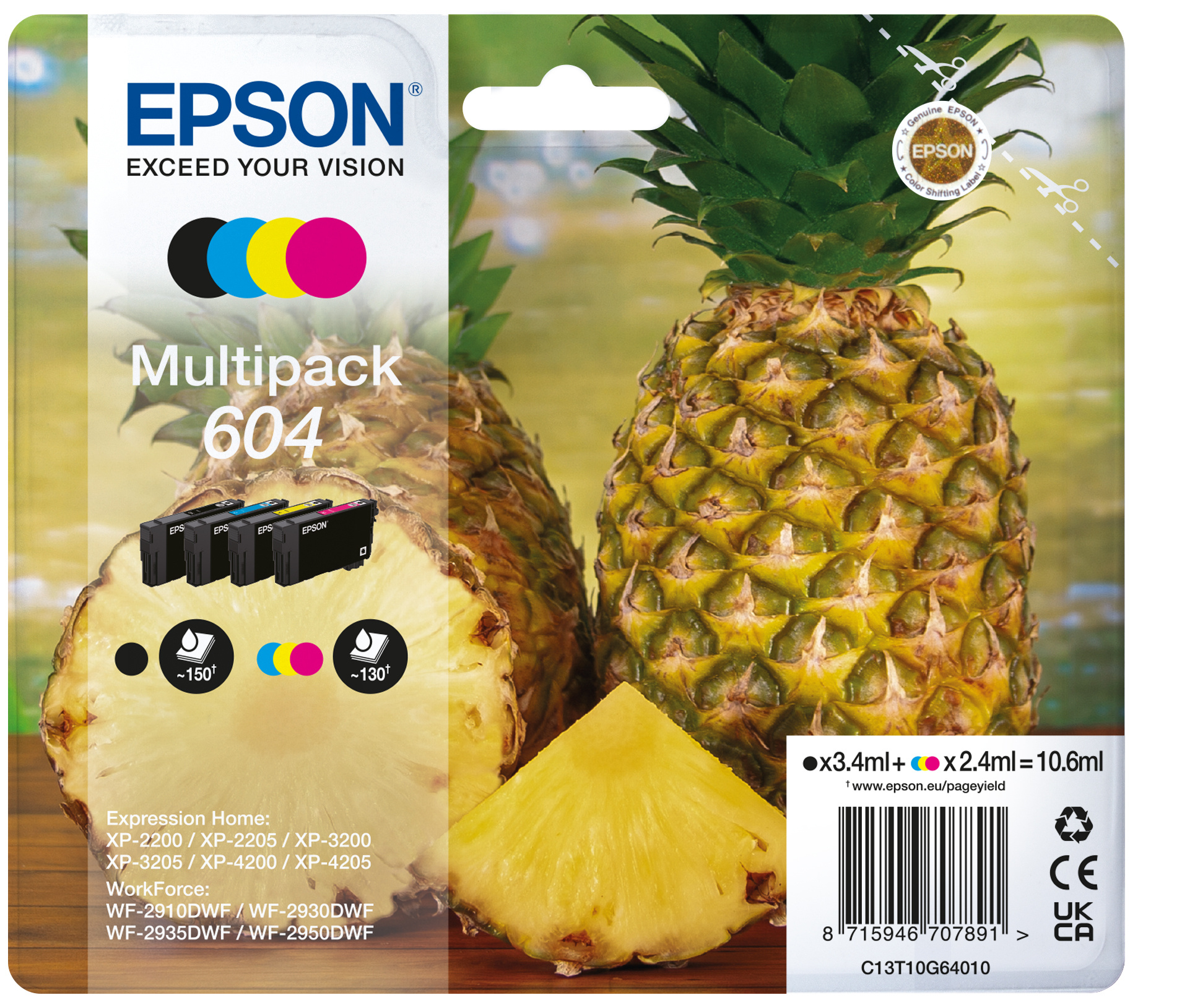 Cartouche D'encre jaunecyan Pack 604 Ananas Epson - vue 7