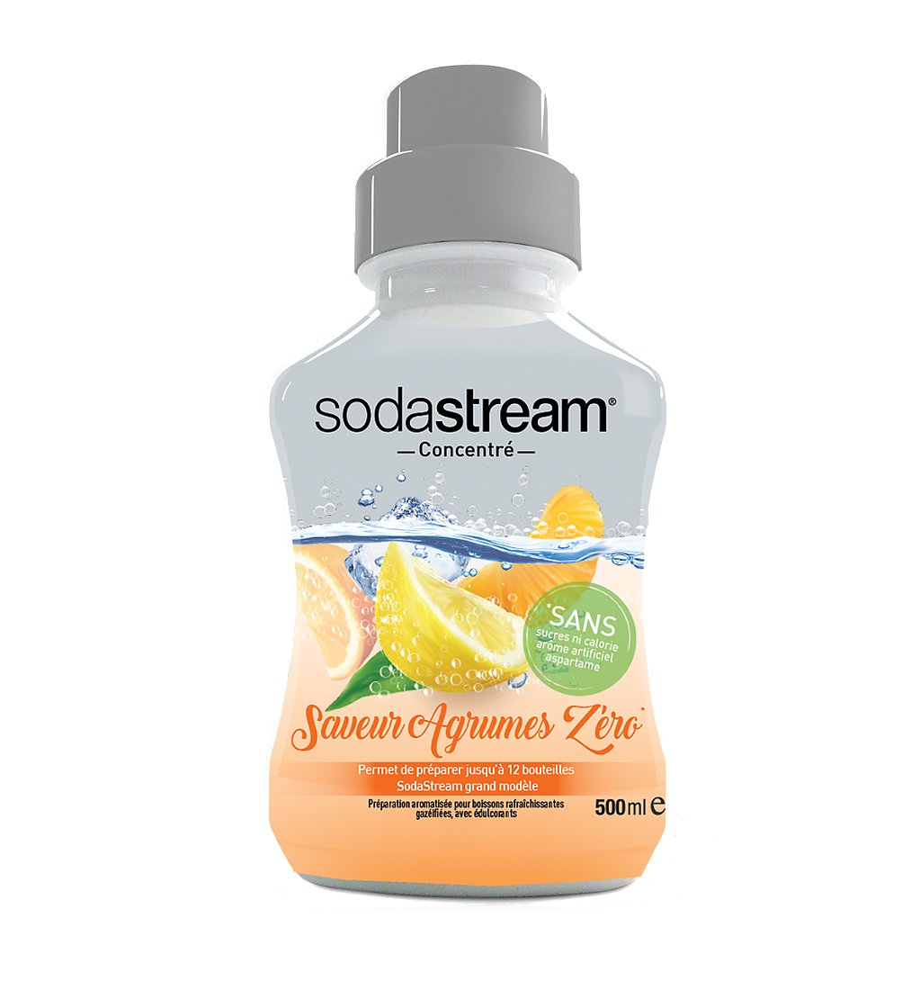 Sirop pour machine à gazéifier Sodastream Concentré saveur agrumes zero 500ml