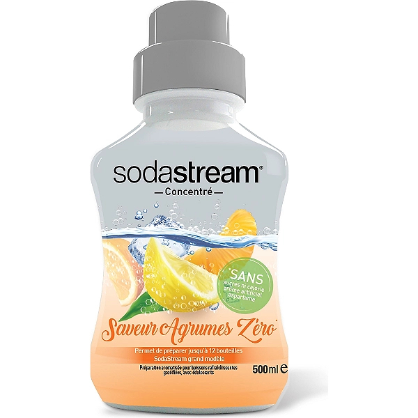 Sirop pour machine à gazéifier Sodastream Concentré saveur agrumes zero 500ml