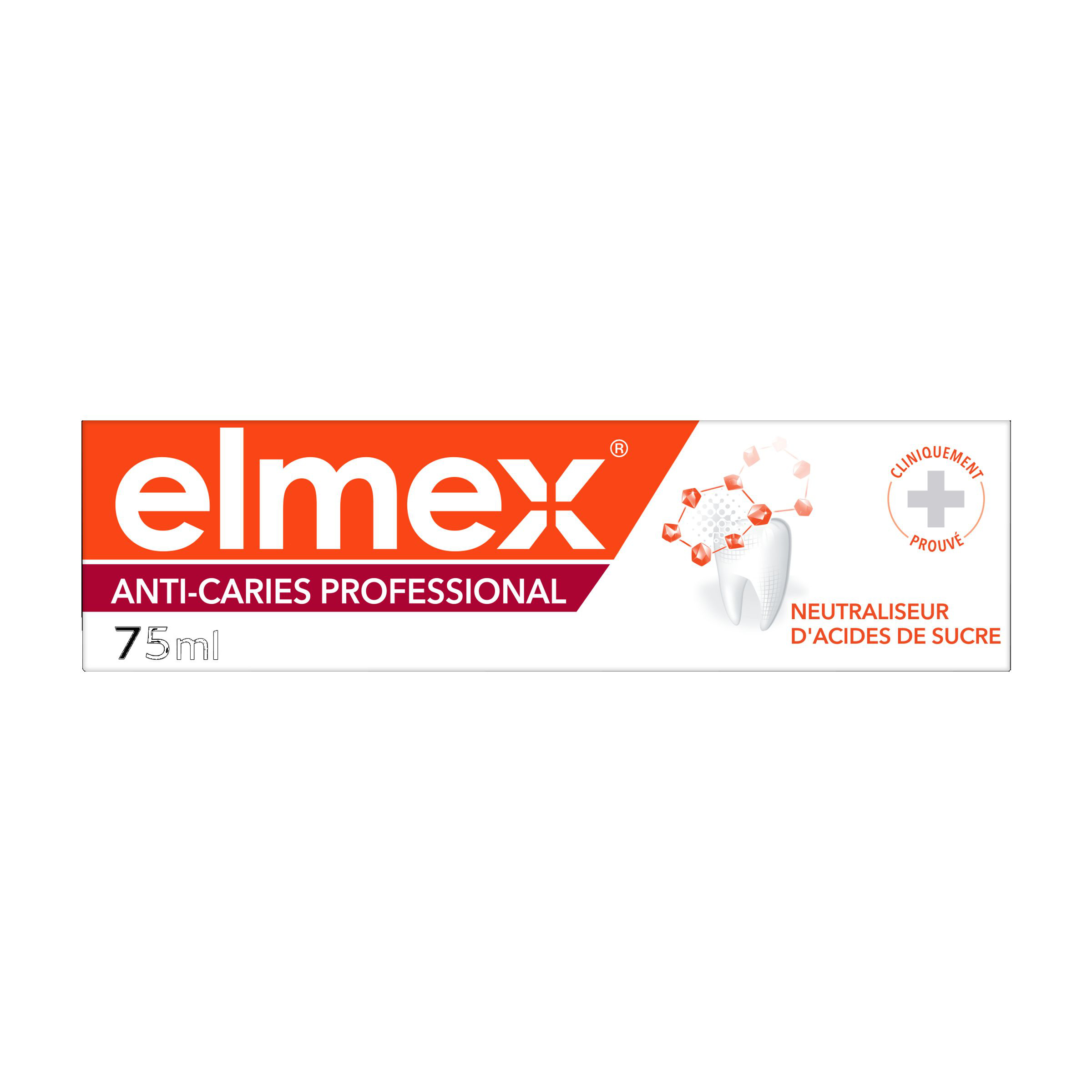 Dentifrice elmex protection anticaries professional 75ml x1