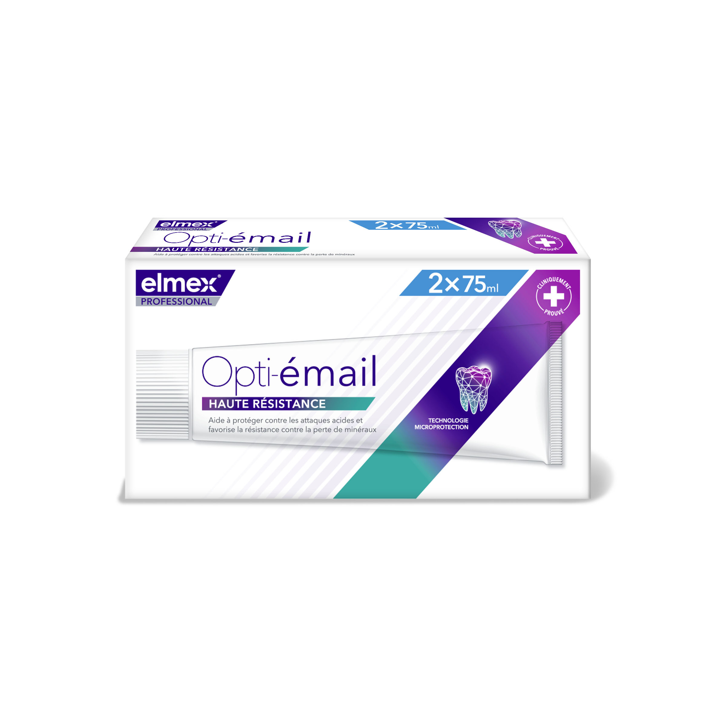 Dentifrice Elmex opti-émail professional 75ml x2