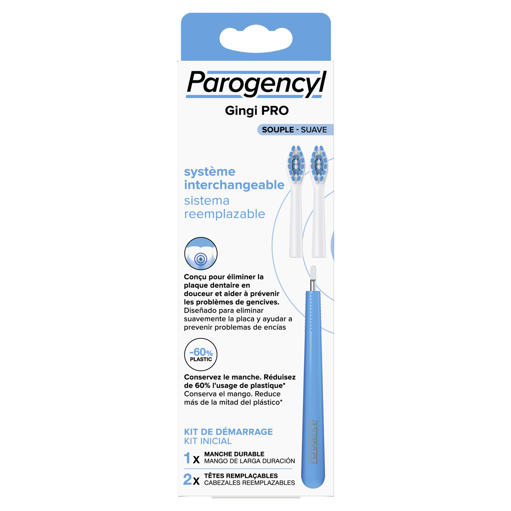 Brosse à dents à tête remplaçable, souple