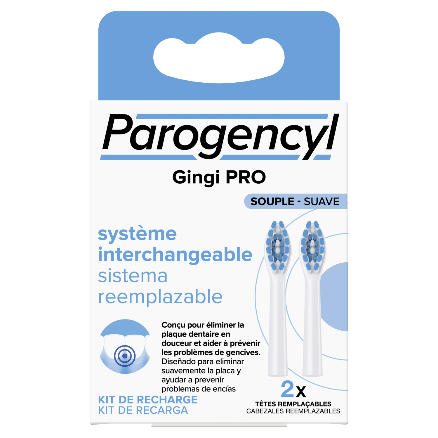 Recharges têtes remplaçables bad, souple