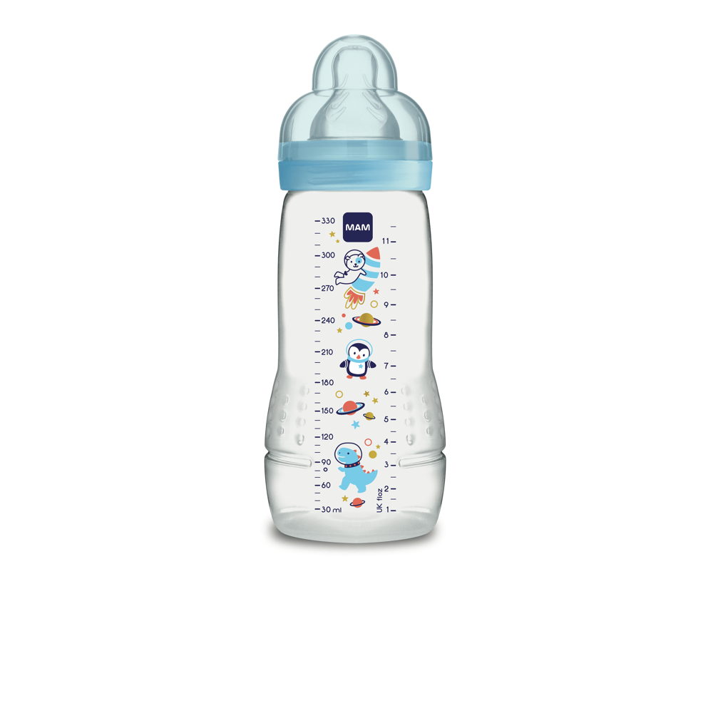 Biberon 2ème âge décoré - 330ml- Tétine Débit X