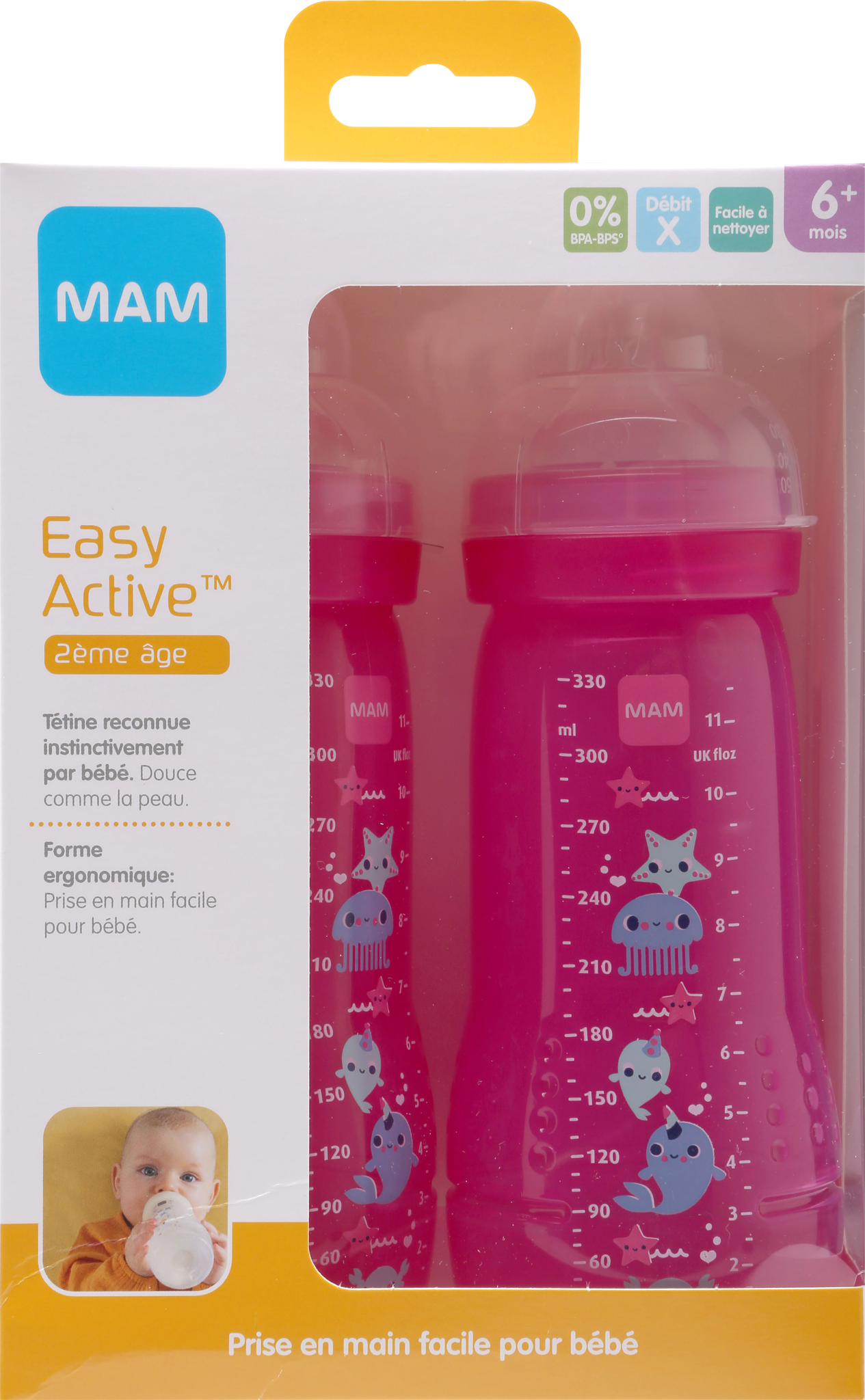 Biberon 330ml 6mois et+ x2