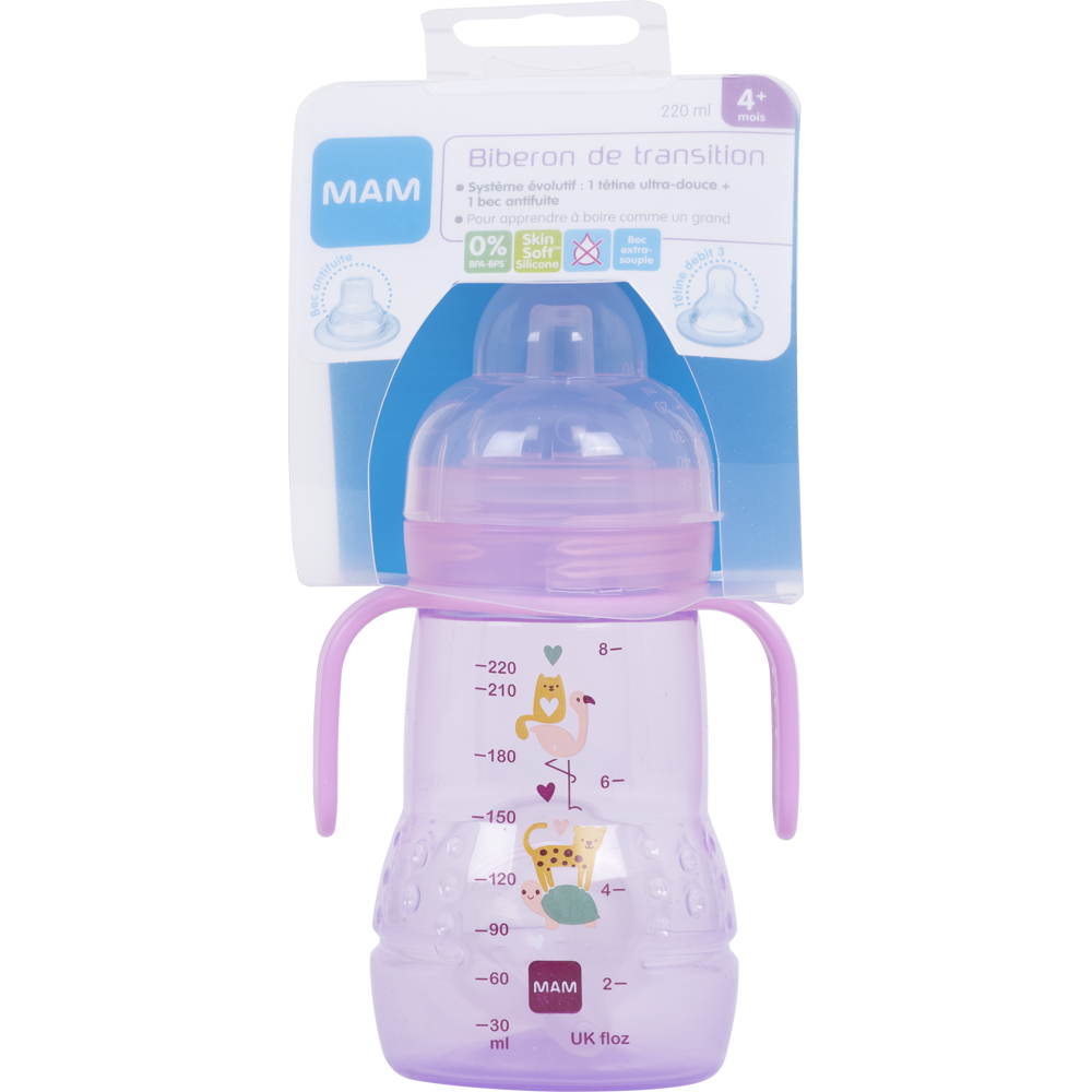 Biberon de transition 4 mois et + 220ml