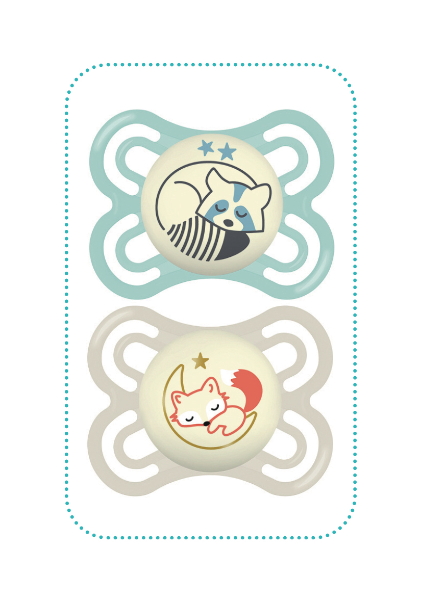 Sucettes perfect nuit silicone 0-6 mois X2