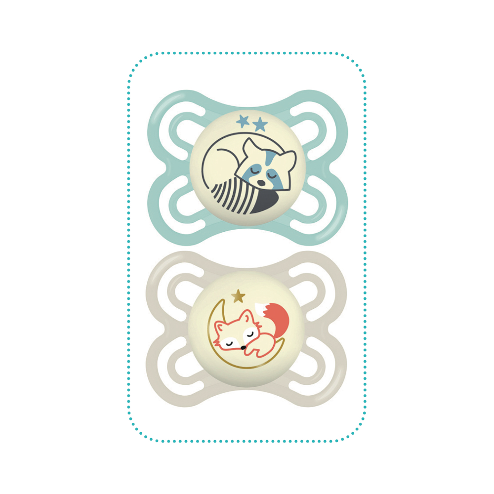 Sucettes perfect nuit silicone 0-6 mois X2