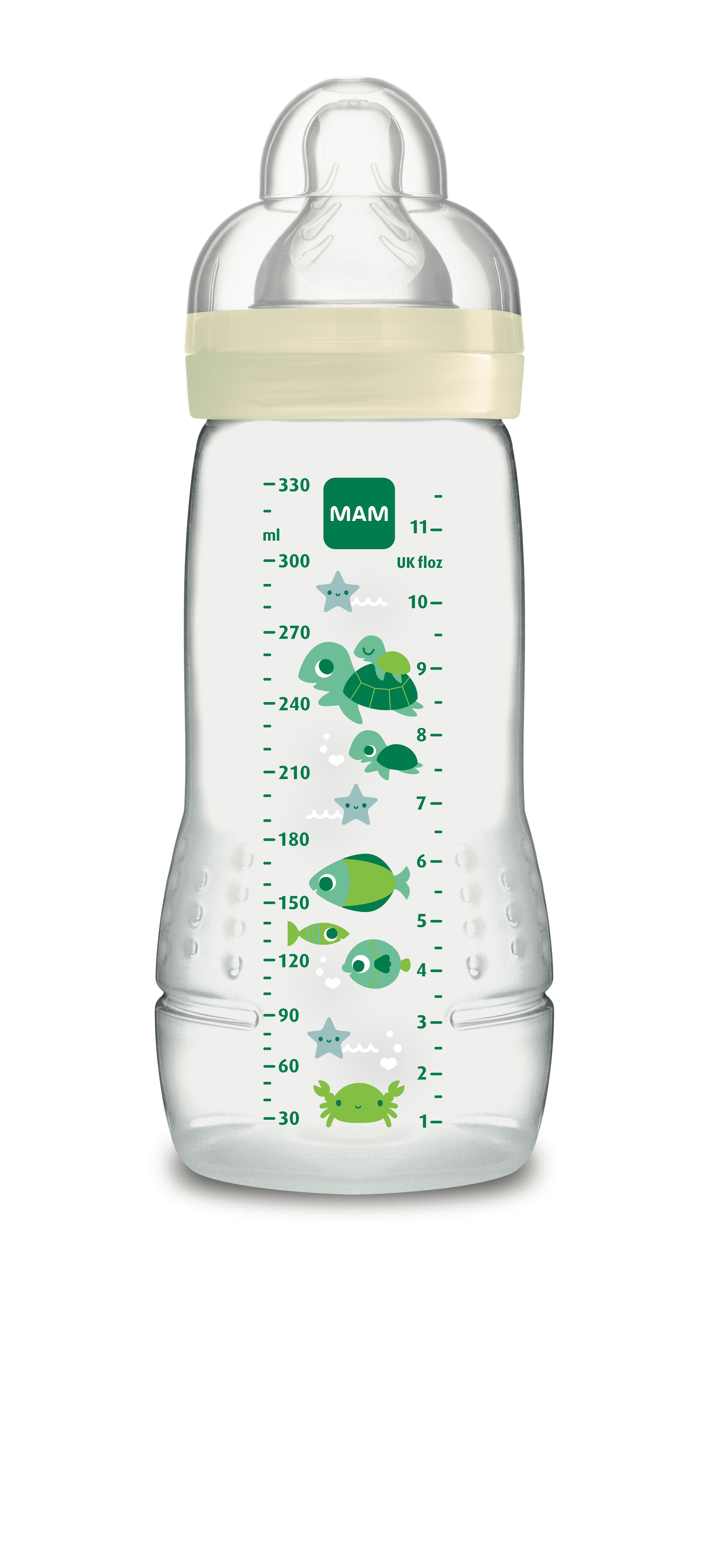 Biberon 330ml unisexe 2ème âge- Tétine Débit X