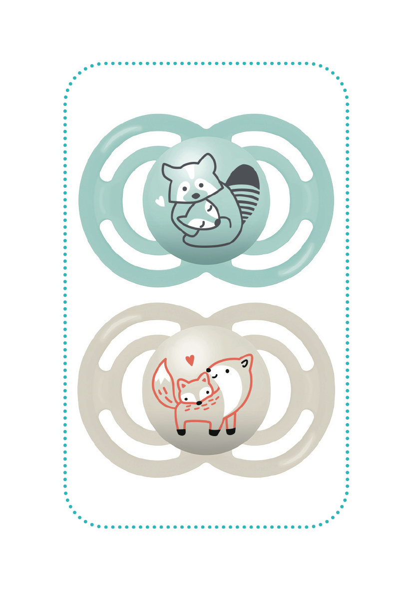 Sucette perfect - 18+m - décor - silicone - bte stérilisation x2 - Coloris aléatoire