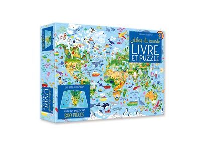 Coffret Atlas du monde (Livre + puzzle de 300 pièces) (Coffret)