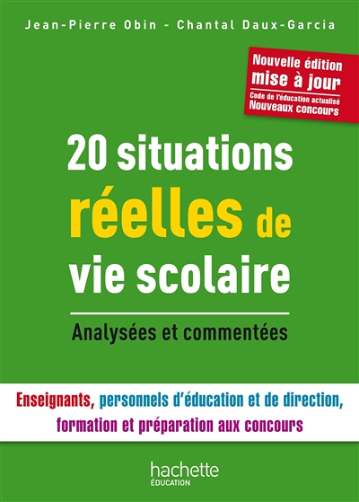 20 situations réelles de vie scolaire (Broché)
