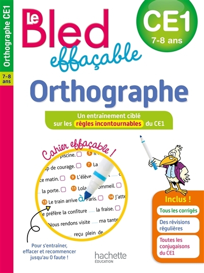 Le BLED Effaçable Orthographe CE1 (Broché)