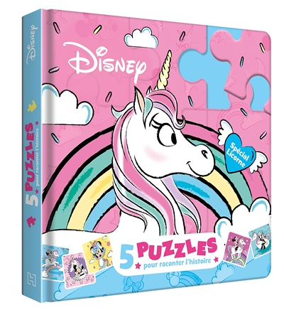 MINNIE - Mon Petit Livre Puzzle - 5 puzzles 9 pièces - Spécial licorne - Disney (Jeunesse)