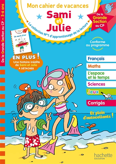 Sami et Julie - De la Grande Section au CP - Cahier de vacances 2023 (Broché)