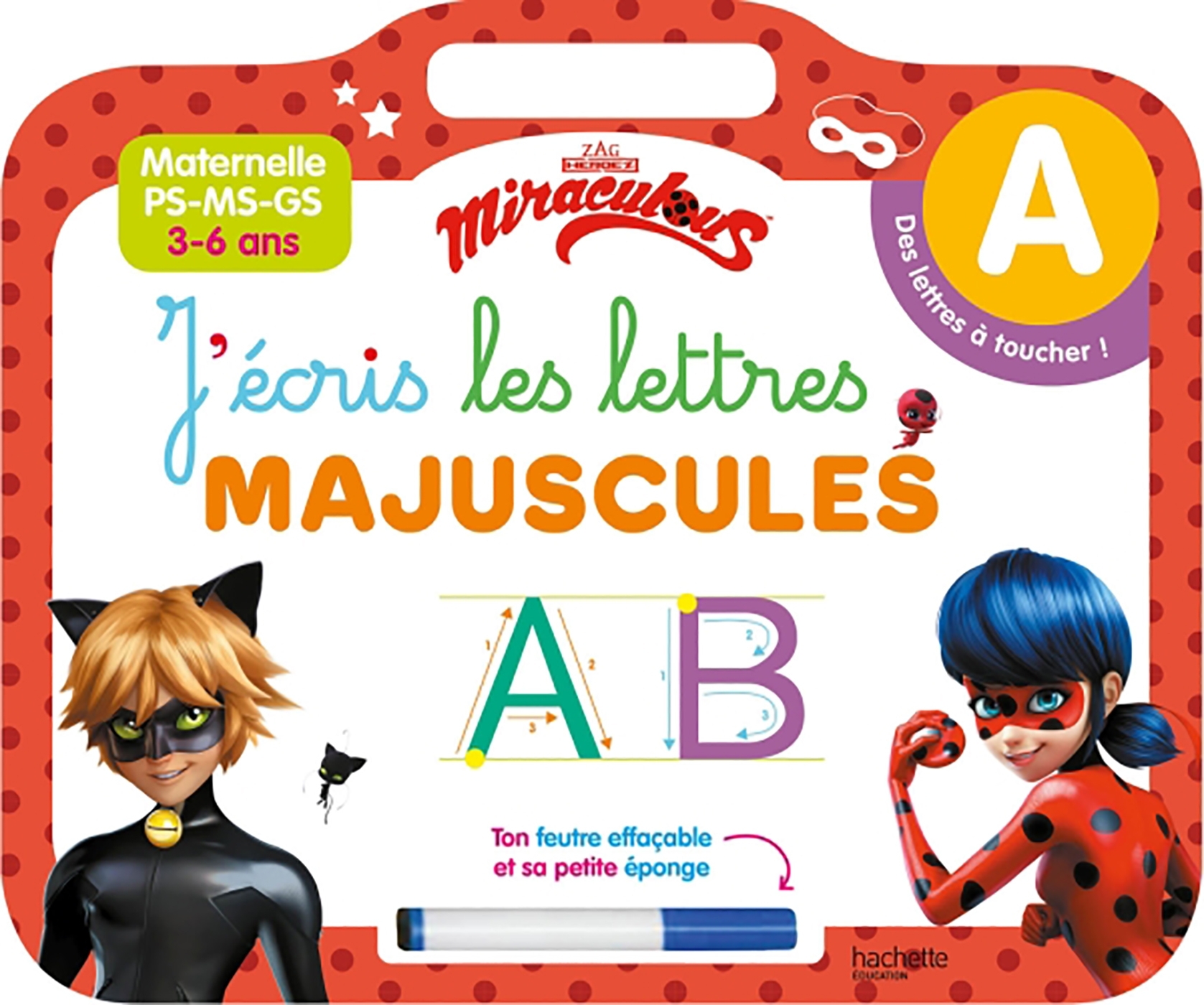 Miraculous - Ardoise J'écris les lettres majuscules (Blister)