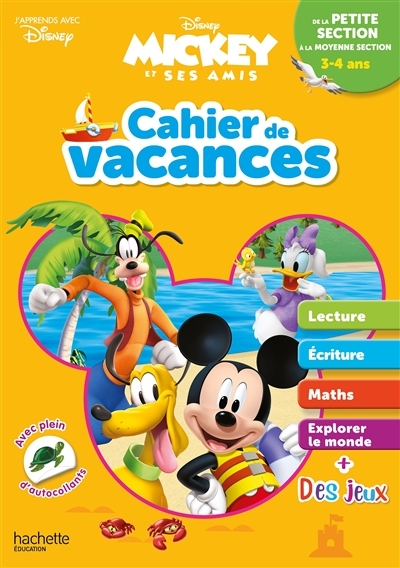 Disney - Mickey - De la Petite à la Moyenne Section - Cahier de vacances 2023 (Broché)