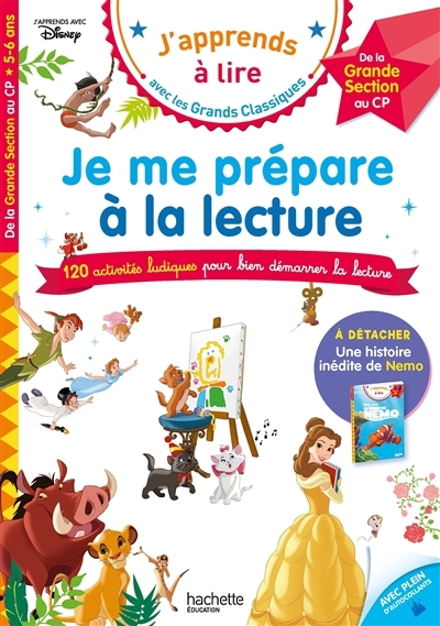 Disney - Je me prépare à la lecture avec les grands classiques Disney - Cahier de vacances 2023 - GS