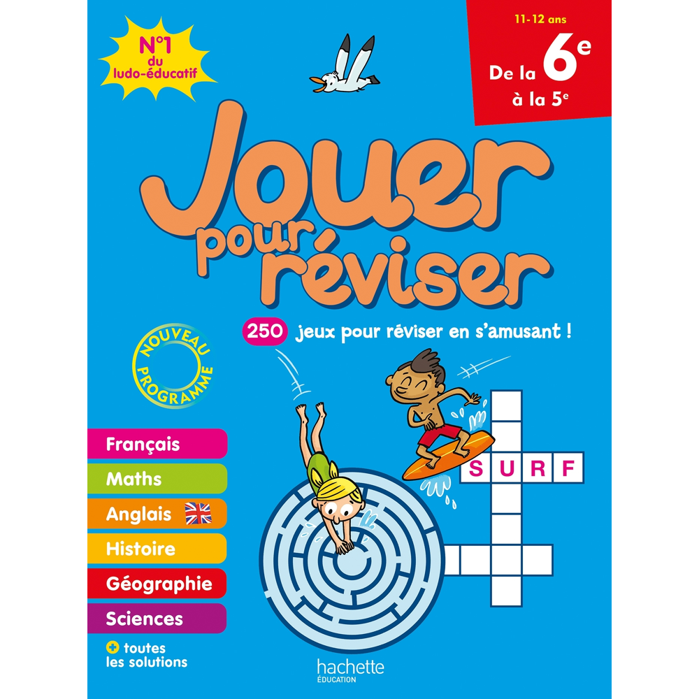 Jouer pour réviser - De la 6e à la 5e - Cahier de vacances 2023 (Broché)