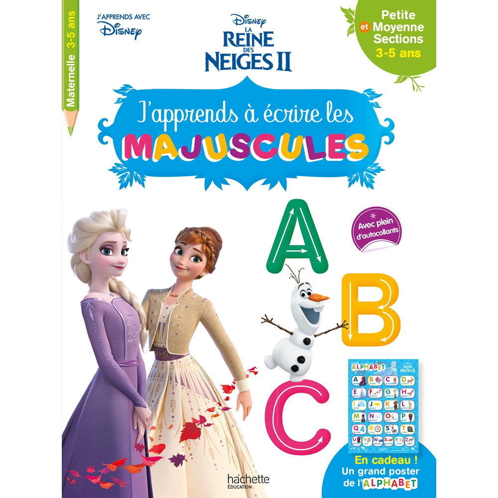 Disney - Reine des Neiges 2 - J'apprends à écrire les majuscules PS - MS (3-5 ans) (Broché)
