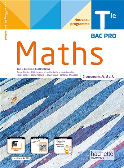 Mathématiques Terminale Bac Pro groupements A, B et C - Livre élève - Éd. 2022 (Broché)