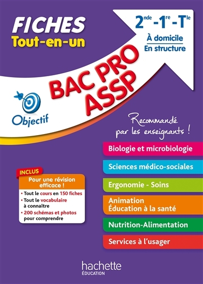 Objectif Bac Fiches BAC Pro ASSP (2nd-1re-Term) (Broché)