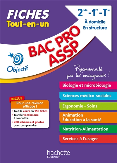 Objectif Bac Fiches BAC Pro ASSP (2nd-1re-Term) (Broché)