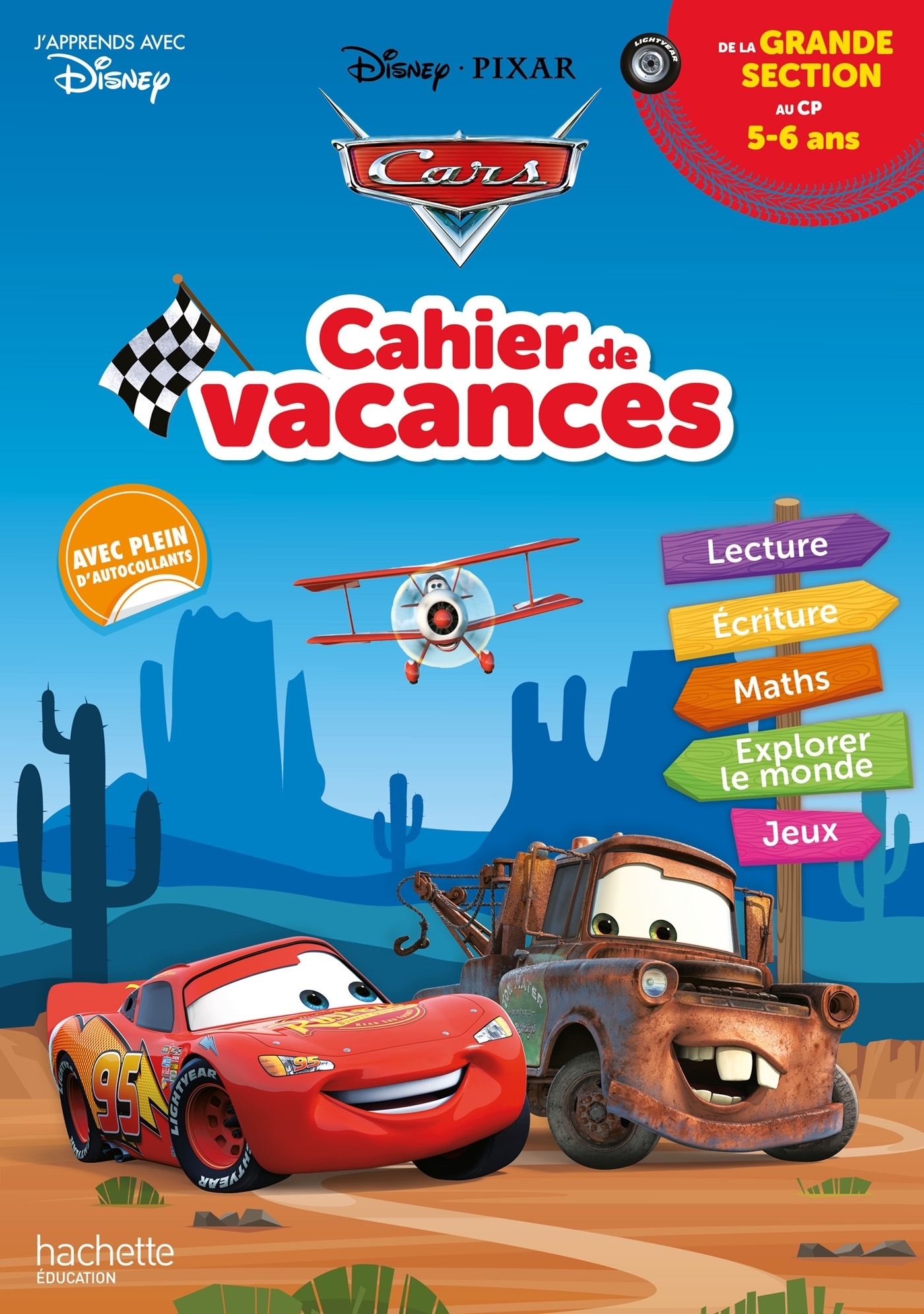 Disney - Cars - Cahier de vacances 2023, de la Grande Section au CP (Broché)