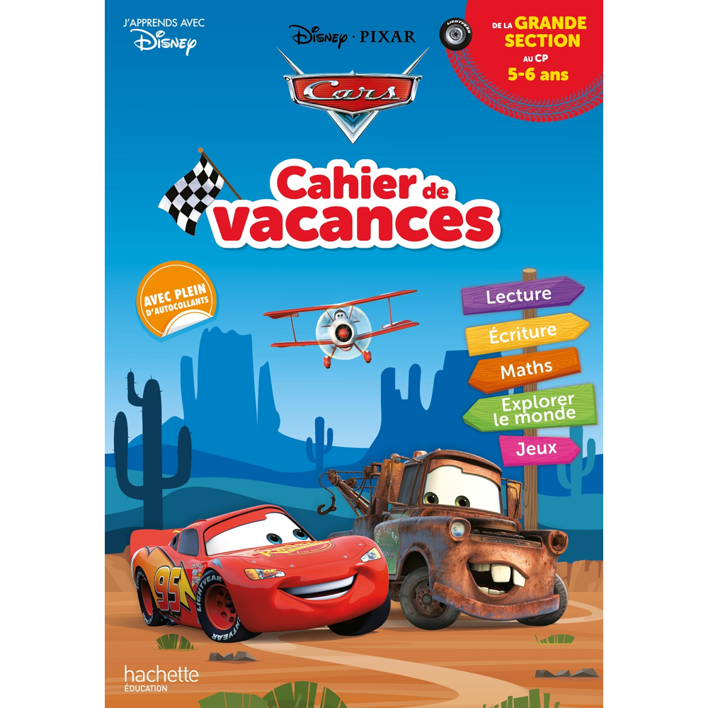 Disney - Cars - Cahier de vacances 2023, de la Grande Section au CP (Broché)