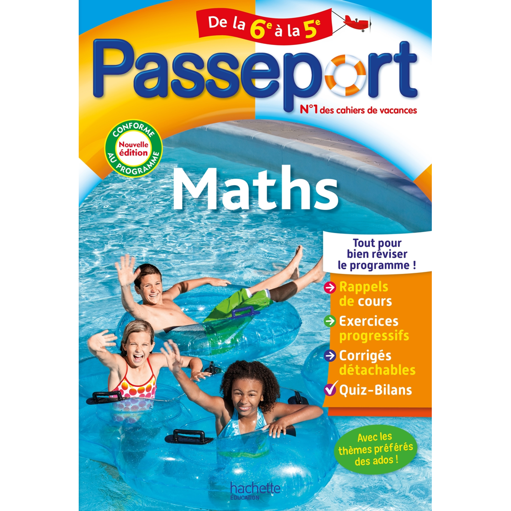 Passeport Maths De la 6e à la 5e - Cahier de vacances 2023 (Broché)