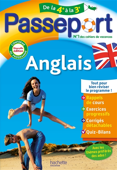 Passeport Anglais De la 4e à la 3e - Cahier de vacances 2023 (Broché)