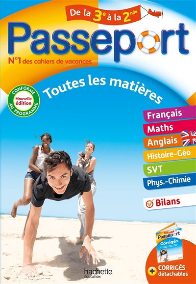 Passeport Toutes les matières De la 3e à la 2nde - Cahier de vacances 2023 (Broché)