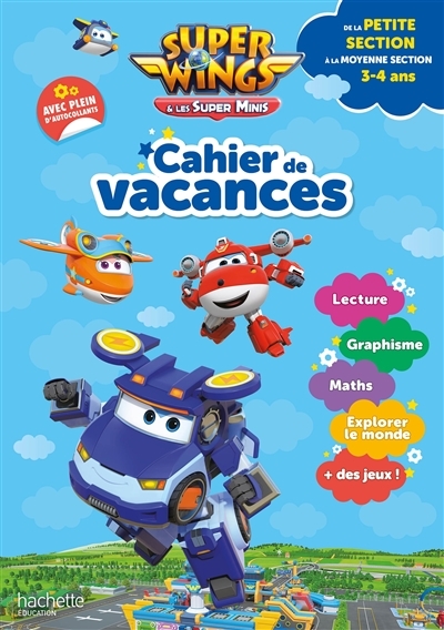Super Wings - Cahier de vacances 2023, de la Petite Section à la Moyenne section (Broché)