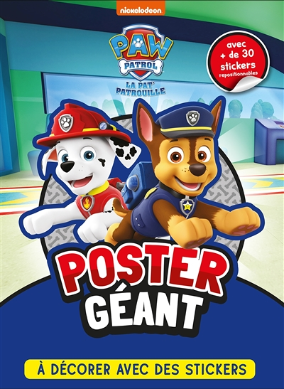 Pat' Patrouille - Poster géant à décorer (Jeunesse)