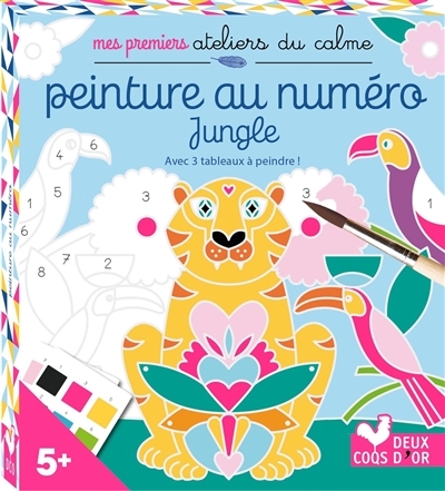 Peinture au numéro jungle - mini boîte avec accessoires (Coffret)