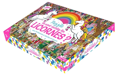 puzzle Où sont cachées les licornes ? - 200 pièces (Coffret)