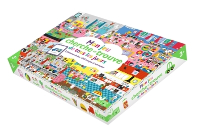 Mon jeu cherche et trouve de tous les jours - coffret avec plateau et cartes (Coffret)