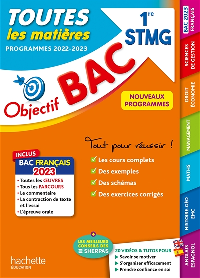 Objectif Bac - Toutes les matières 1re STMG (nouveaux programmes) (Broché)
