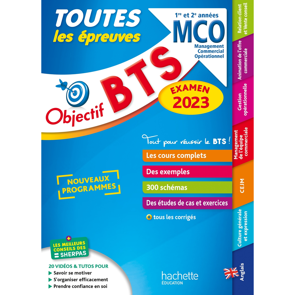 Objectif BTS MCO (1re et 2e années) - Toutes les épreuves, examen 2023 (Broché)