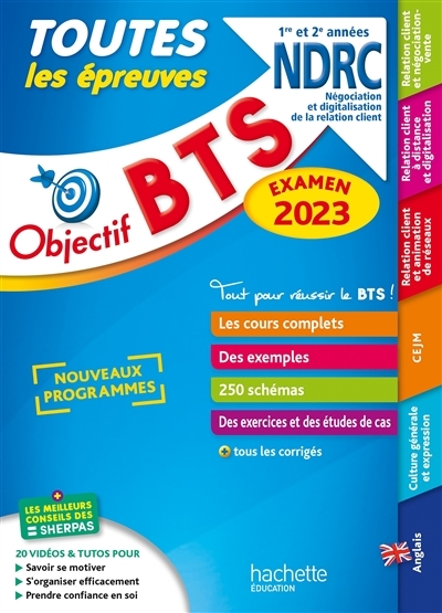 Objectif BTS NDRC (1re et 2e années) - Toutes les épreuves, examen 2023 (Broché)