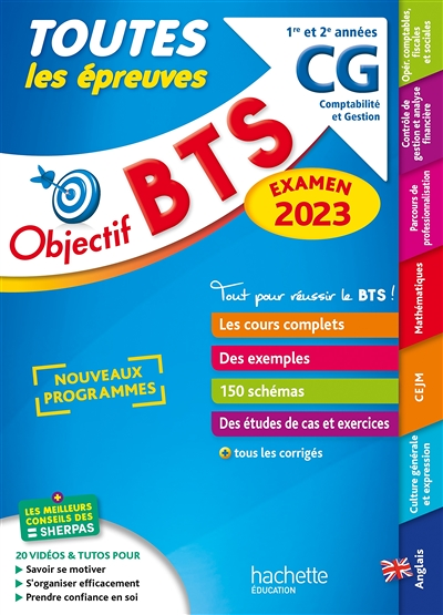 Objectif BTS CG (1re et 2e années) - Toutes les épreuves, examen 2023 (Broché)