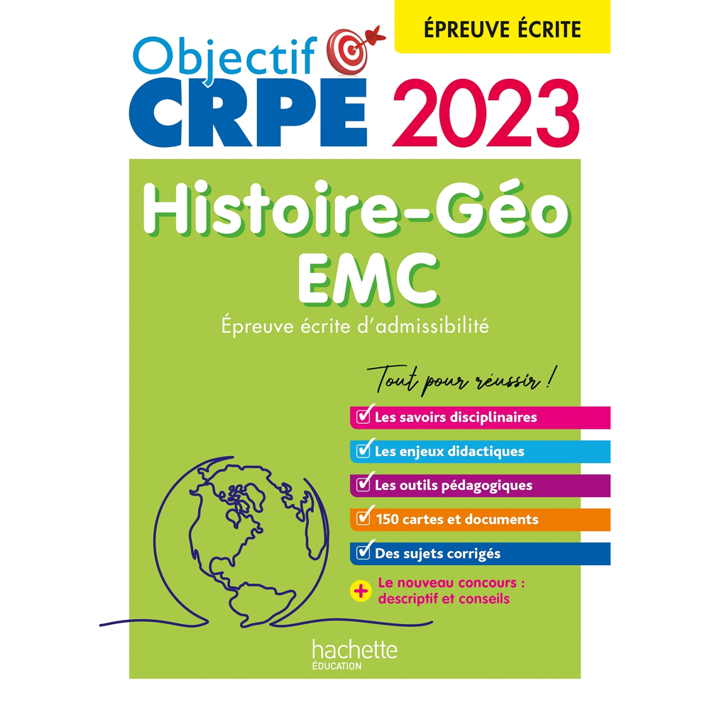 Objectif CRPE 2023 - Histoire-Géographie-EMC - épreuve écrite d'admissibilité (Broché)