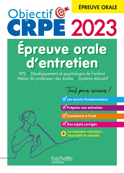 Objectif CRPE 2023 - Réussir l'épreuve orale d'entretien (Broché)
